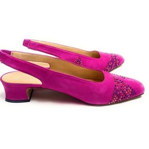 Sacha London Womens Slingback Beaded Shoes Violet Size 8B